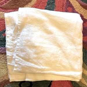 Gorgeous ivory king size linen flat sheet